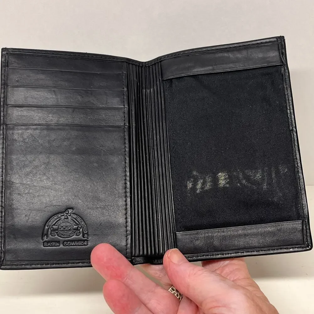Dopp Satin Cowhide Mens Black Billfold Wallet